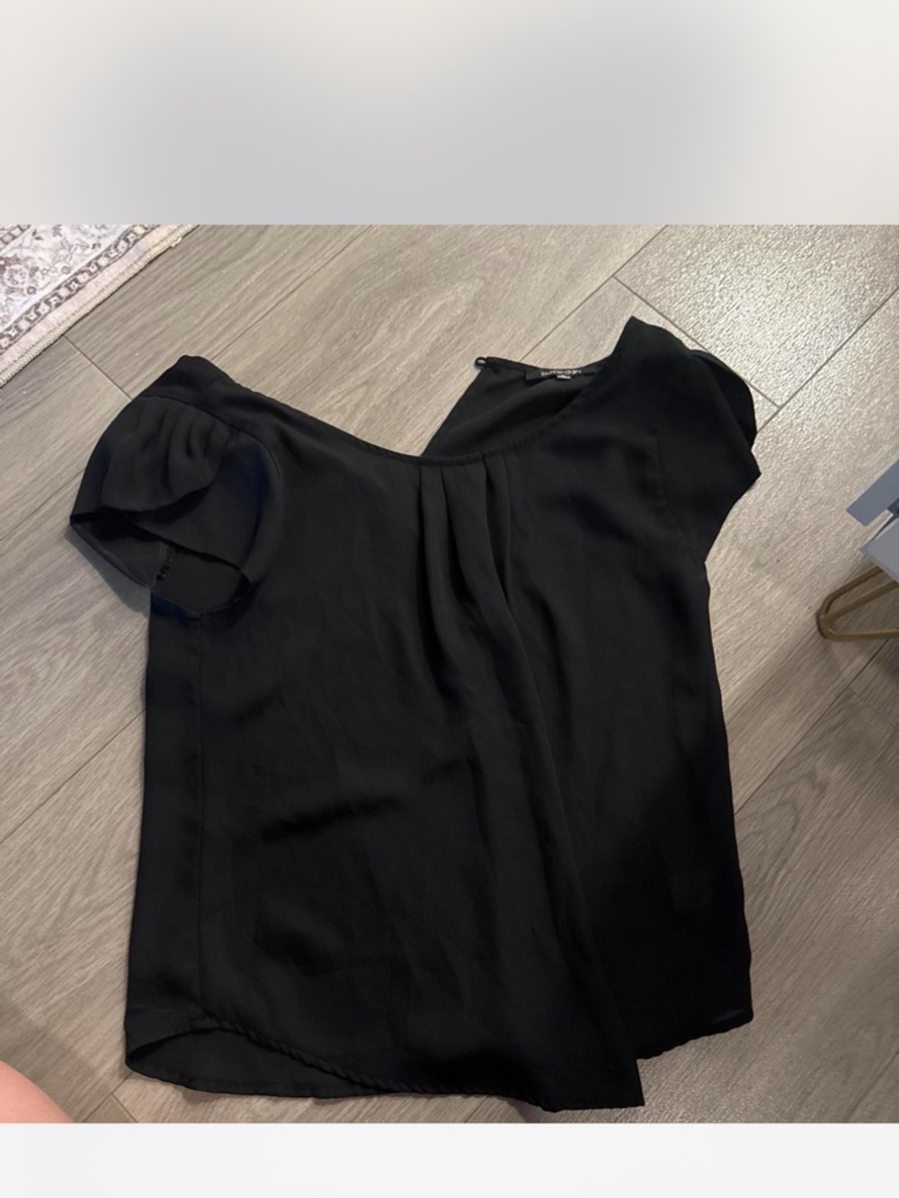 Papermoon Black Flutter Sleeve Blouse